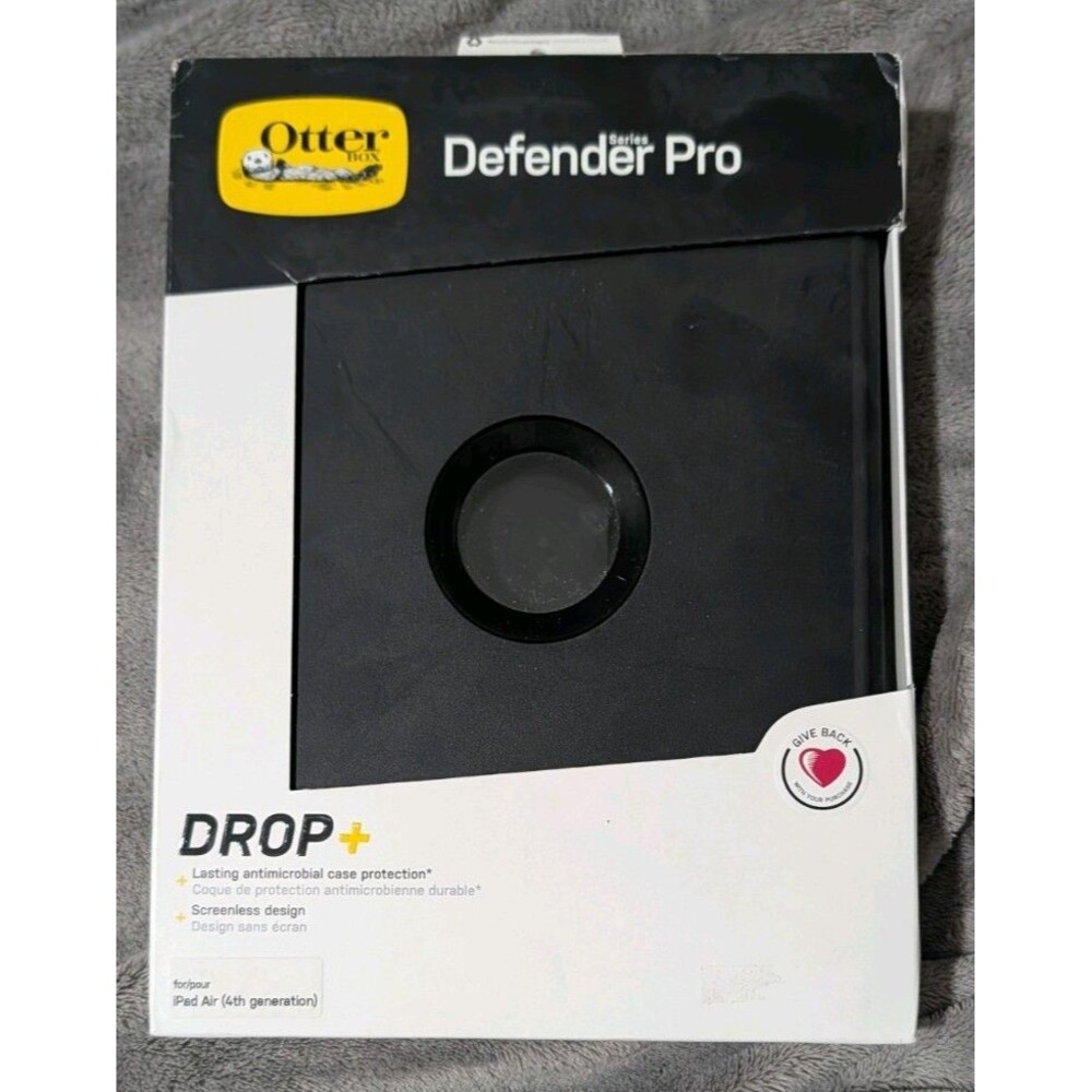 OtterBox Defender Pro iPad Air 4th Gen Case Black Rugged Cover Shield Stand NIB